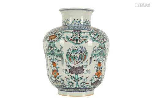 A CHINESE DOUCAI VASE.