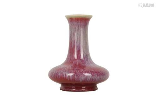 A CHINESE FLAMBÉ BOTTLE VASE.