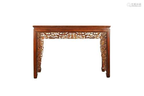 A CHINESE WOOD ALTAR TABLE.