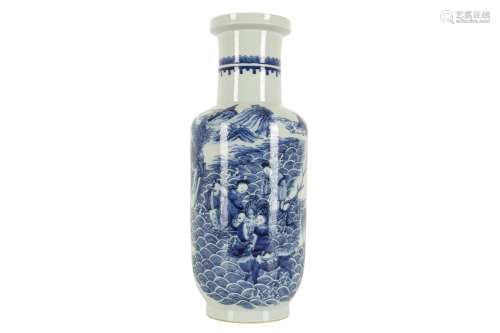 A CHINESE BLUE AND WHITE 'CELESTIAL LADIES' ROULEA...