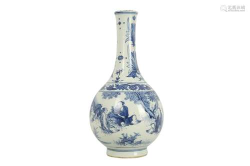 A CHINESE BLUE AND WHITE VASE.