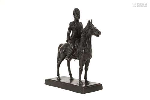 A BRONZE EQUESTRIAN FIGURE OF KING CHULALONGKORN.