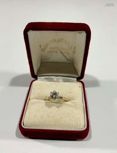 14K Gold 1 Carat Diamond Solitaire Ring