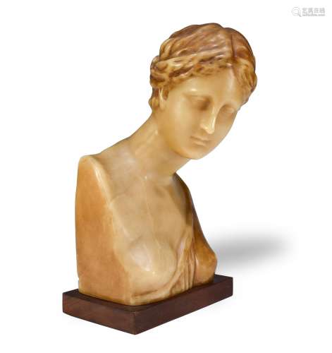 19th Century Neoclassical French Wax Bust