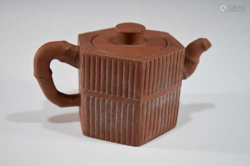 Yixing Clay Teapot, Bamboo Form