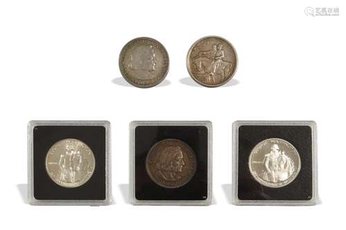 5, Silver Commemorative Half's, Stone Mount, Etc.