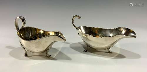 2 Sterling Silver Gravy Boats, Gorham and Ellmore