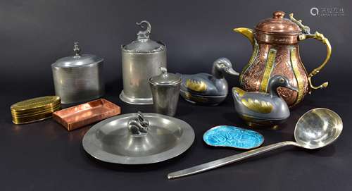 10 Pieces of Pewter and Copperware