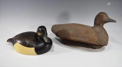 2 Chinese Carved Duck Decoys