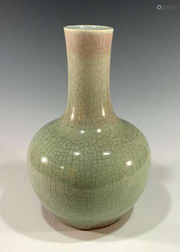 Chinese Celadon and Flambe Vase, 20th Century