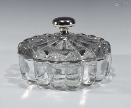 Signed Hawkes Lidded Candy Dish, Sterling Finial