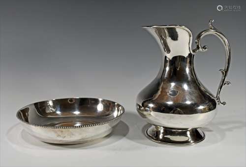 Sterling Water Pitcher and Bowl, Plata Villa, Mexico