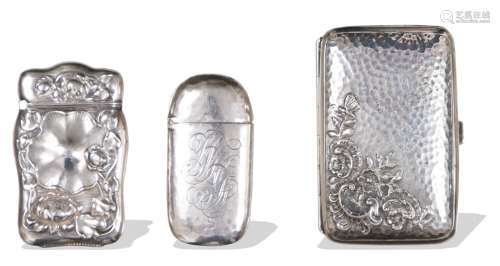 Silver Cigarette Case and 2 Vestas