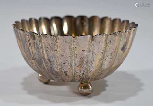 Lobed Sterling Silver Bowl by Tane Ofebres, Mexico