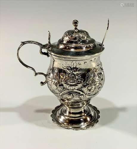 George III Sterling Mustard Pot, David Mowden 1765