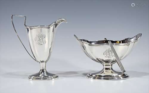 Gorham Plymouth Sterling Creamer and Sugar Basket