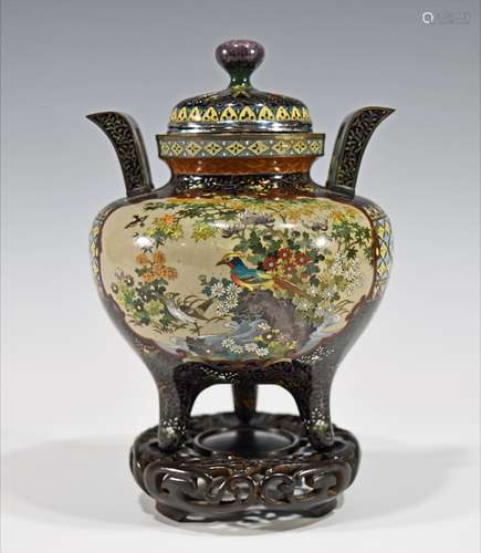 Antique Japanese Cloisonne Censer