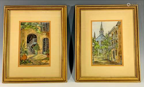 2 Lucretia Restrepo Paintings of New Orleans