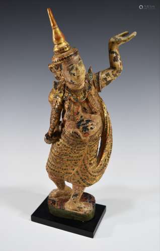 18th or 19th Century Burmese Gilt Wood Figure