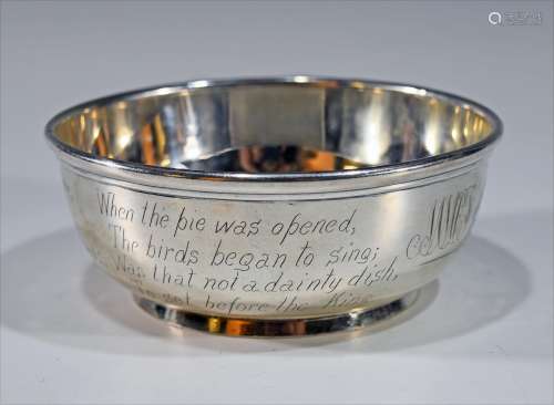 Sterling Nursery Rhyme Bowl by Dominick and Haff