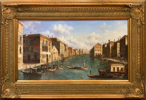Oil on Canvas of Venice, The Grand Canal