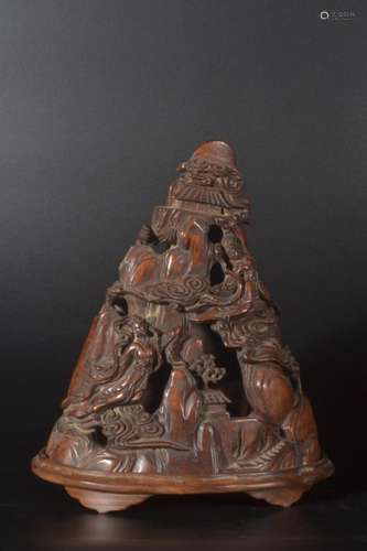 Qing Dynasty - Bamboo Character 'Landscape' Incense