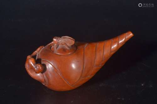 Qing Dynasty - Boxwood Winepot