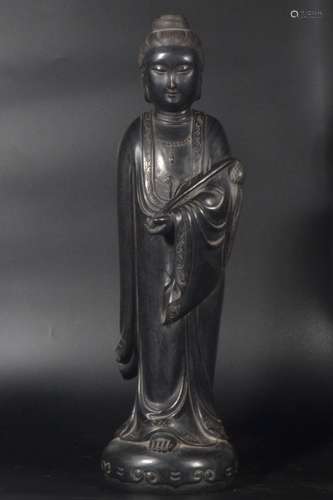 Qing Dynasty - Zitan Wood Avalokitesvara Standing