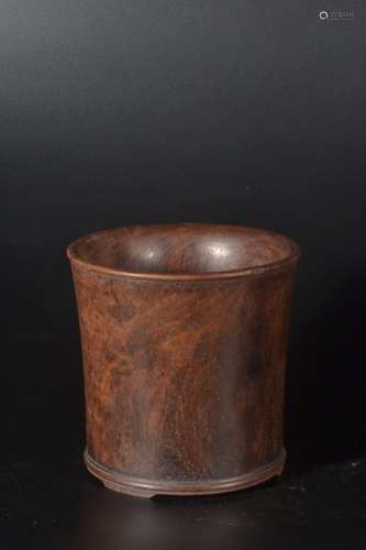 Qing Dynasty - Zitan Wood Brush pot