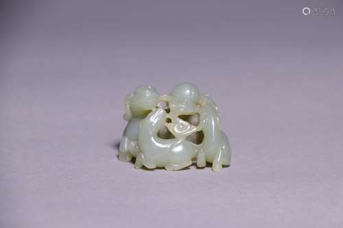 Hetian Jade 'Goat' Ornament