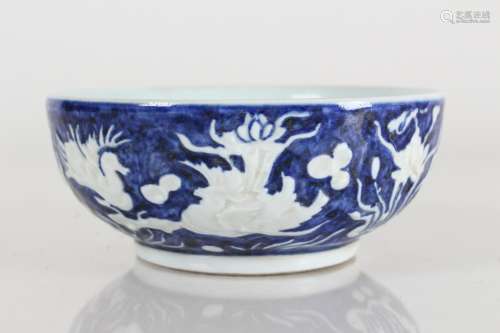 A Chinese Blue and White Porcelain Fortune Censer