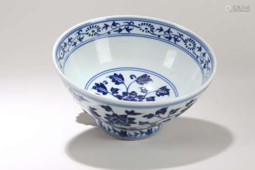 A Chinese Blue and White Fortune Ancient-framing