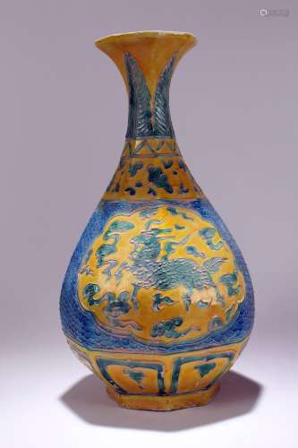 A Chinese Myth-beast Fortune Porcelain Vase