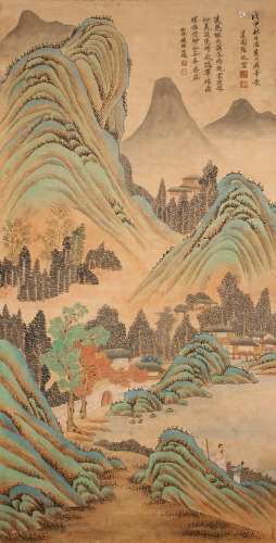 A Chinese Abstract-fortune Detailed Mountain-view