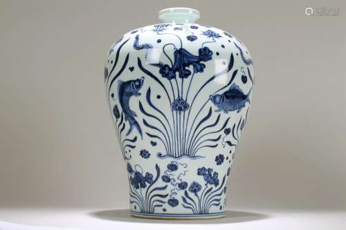 A Chinese Massive Aqua-theme Blue and White Porcelain