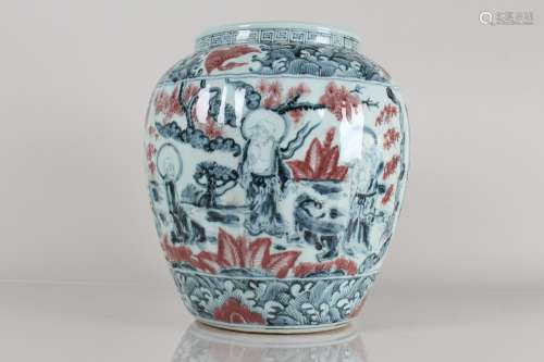 A Chinese Story-telling Vivldy-detailed Porcelain