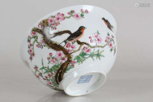 A Chinese White-coding Fnature-sceen Fortune Porcelain