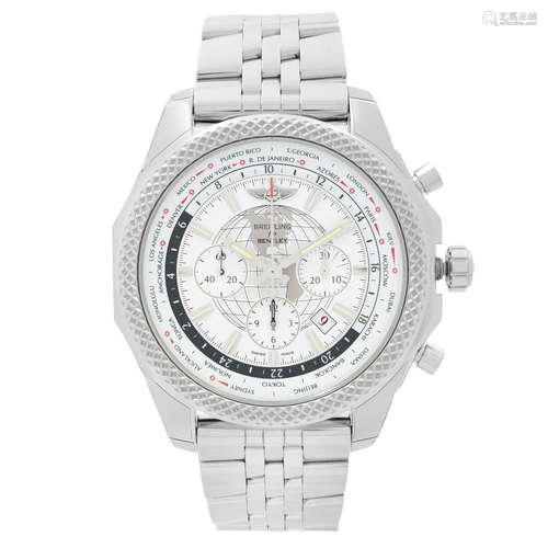 Breitling Bentley 05 Unitime Steel White Dial Mens