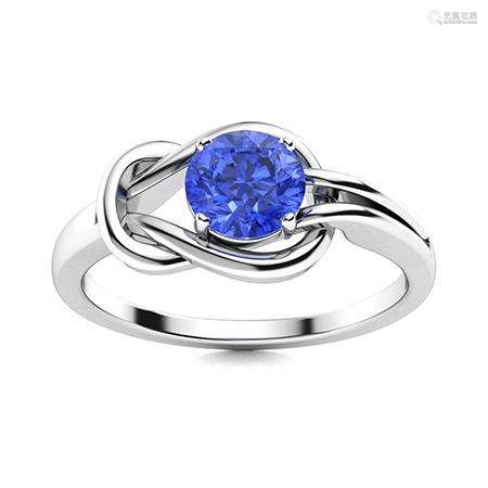 Natural 1.02 CTW Ceylon Sapphire Solitaire Ring 18K