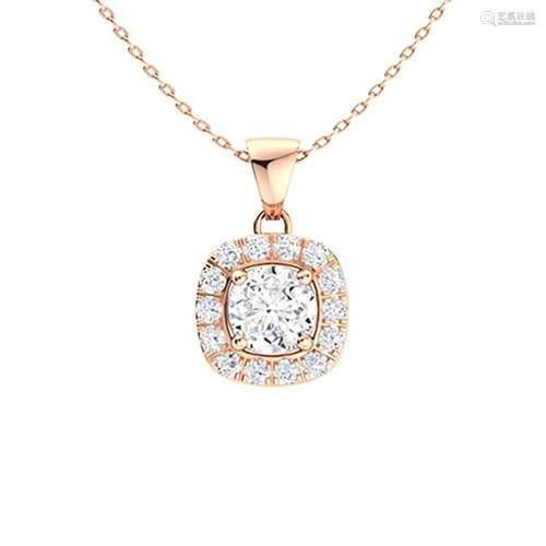 0.35 ctw Diamond Necklace 14K Rose Gold