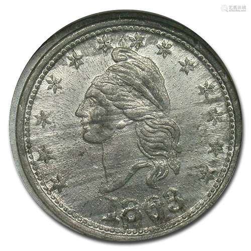 1863 United Country Civil War Token MS-62 NGC (F-1/436