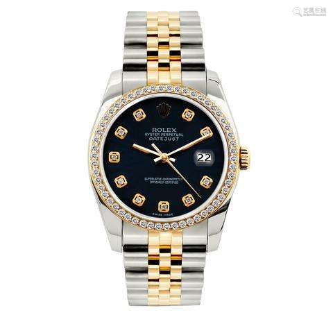 Rolex Datejust Diamond Watch, 36mm, Yellow Gold and