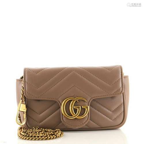 Gucci GG Marmont Flap Bag Matelasse Leather Super Mini