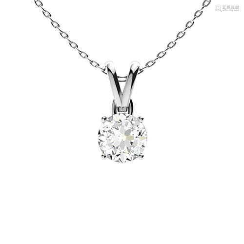 1.22 ctw White Topaz Necklace 18K White Gold