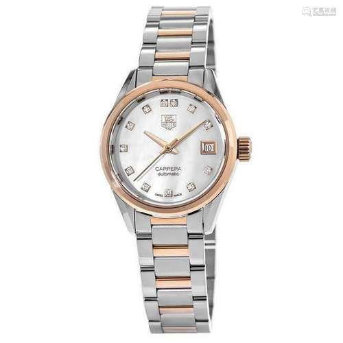 New Tag Heuer Carrera Automatic Mother of Pearl Women's