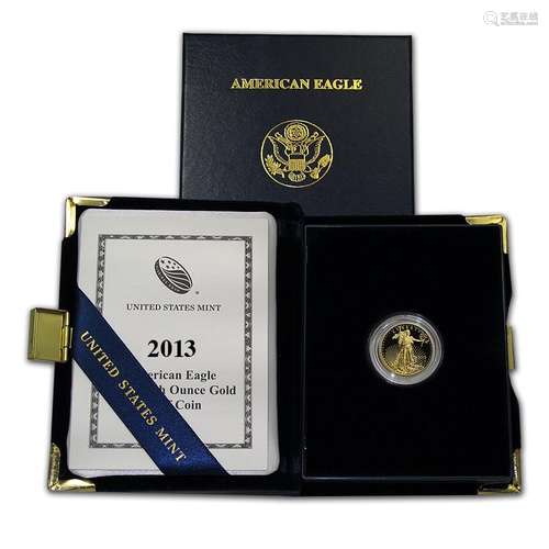 2013-W 1/10 oz Proof American Gold Eagle (w/Box & COA)