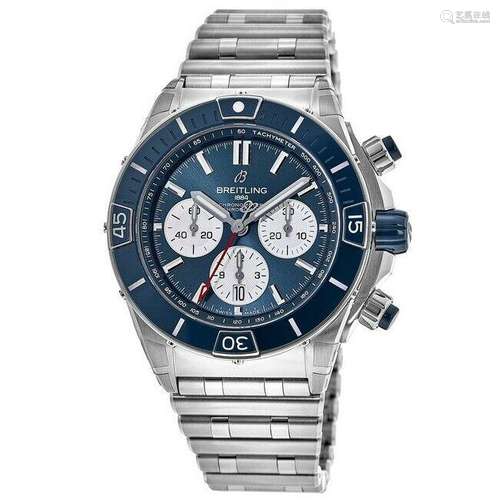 New Breitling Super Chronomat Automatic Blue Dial Men's