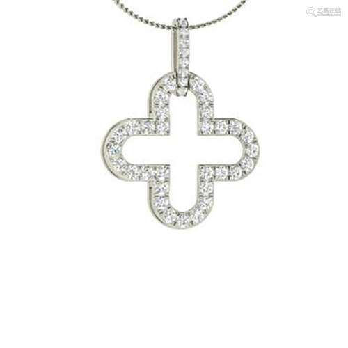 0.57 ctw Diamond Necklace 14K White Gold