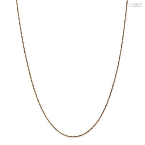 14k Gold 1.2 mm Diamond-cut Spiga Chain Necklace - 18