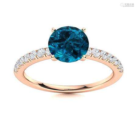 Natural 1.31 CTW Topaz & Diamond Engagement Ring 18K